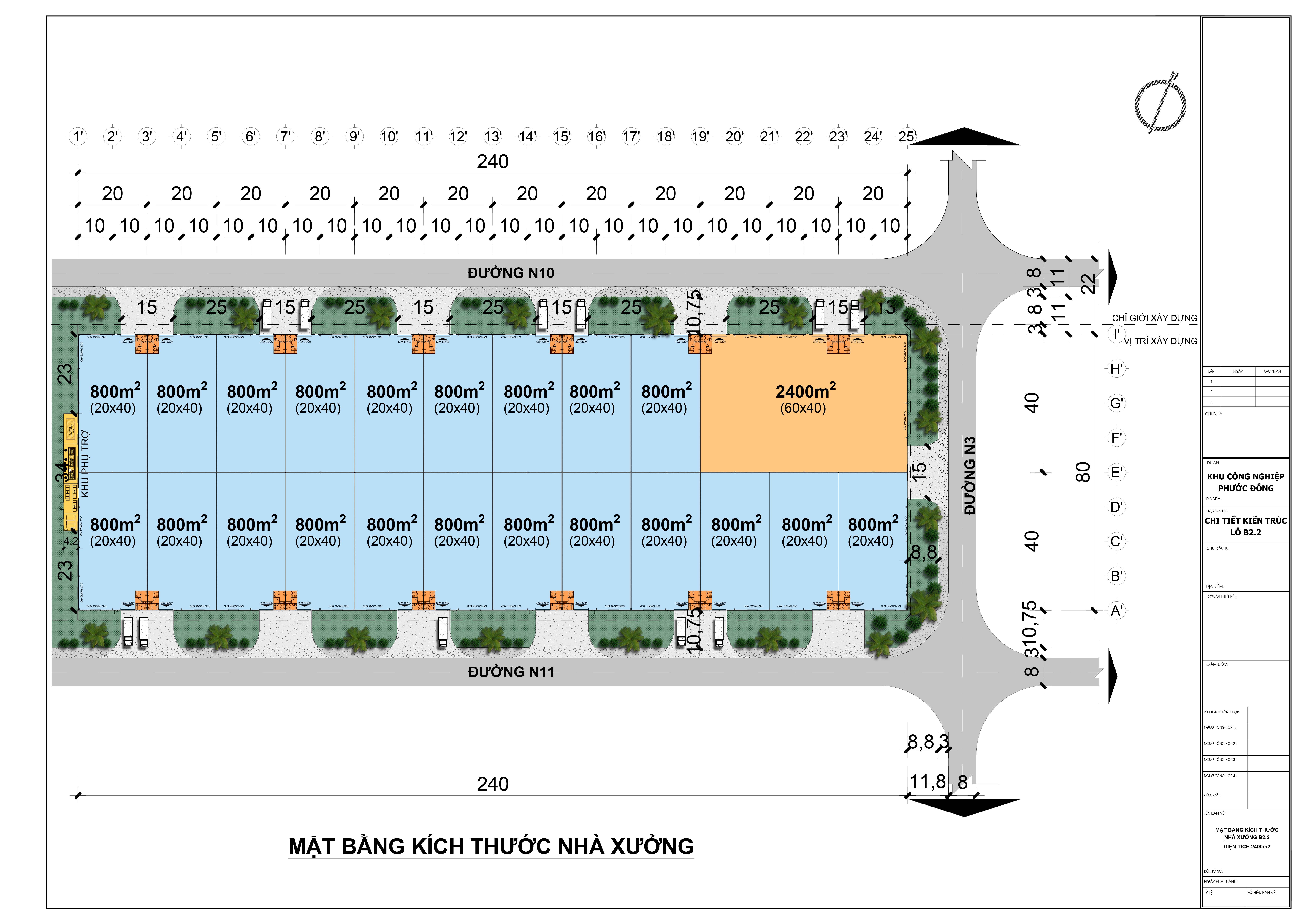 dien tich nha xuong  2 400 m2 gia du kien tu   3 3 m2