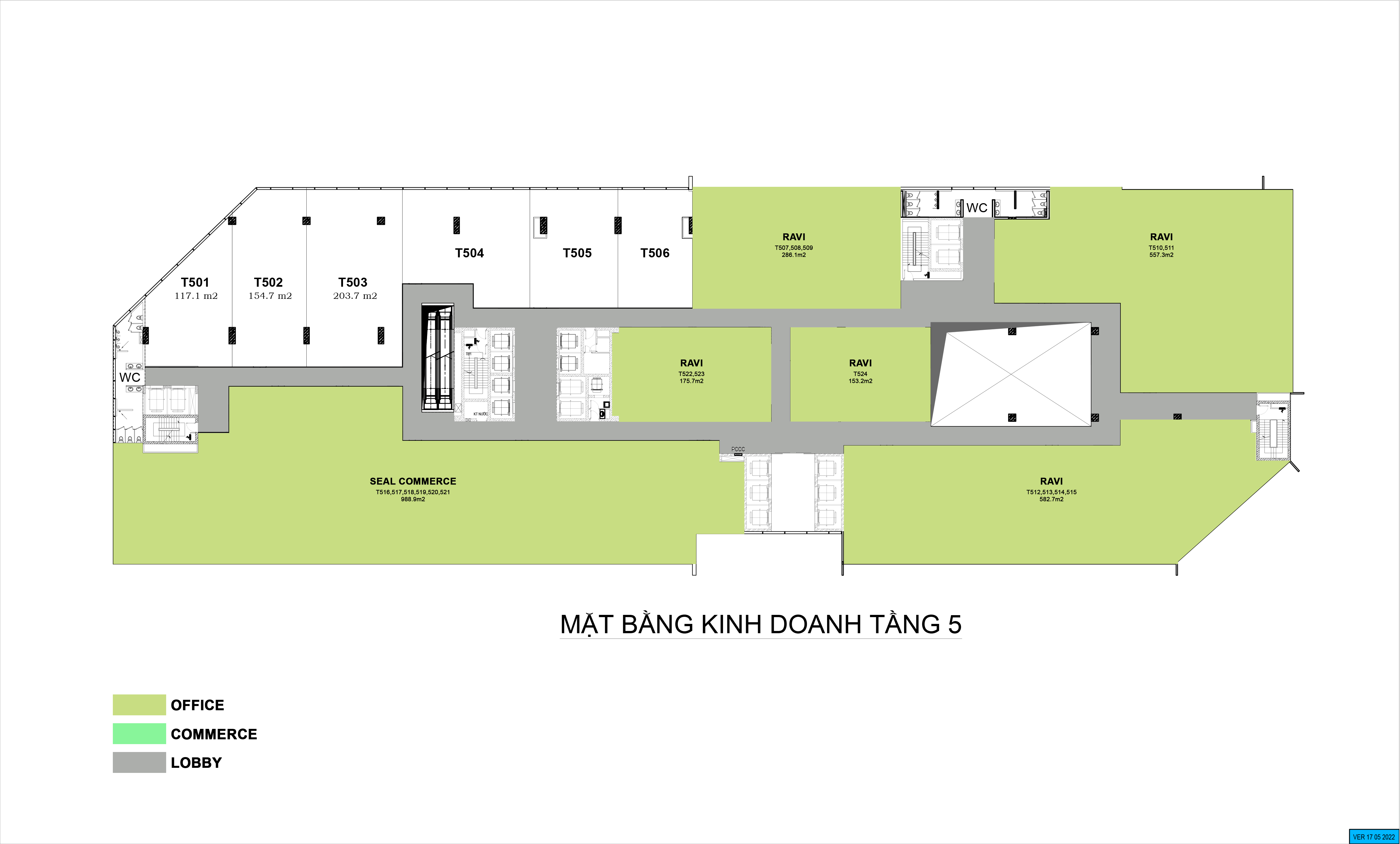 van phong tai tang 5 gia du kien  15    18  m2