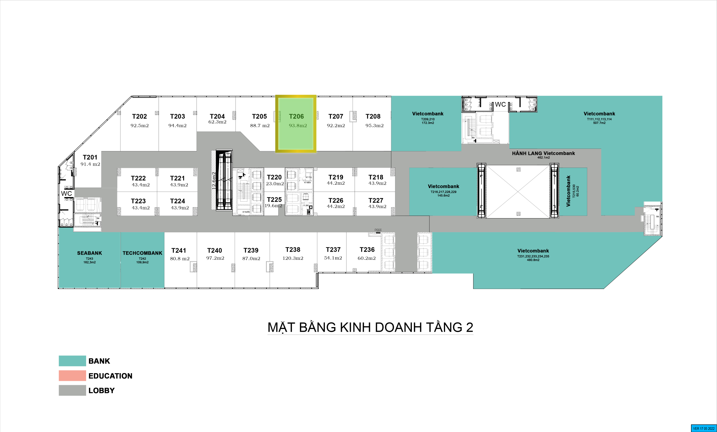 area t206  93 8m2 2nd floor estimate price   16    18  m2