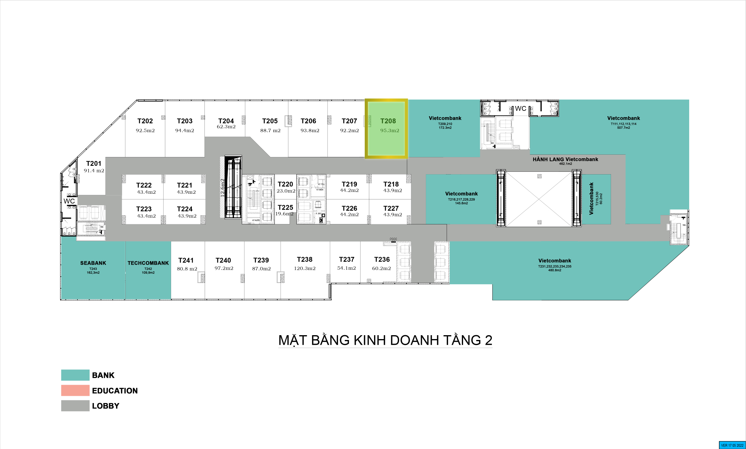 area t208  95 3m2 2nd floor estimate price   16    18 m2