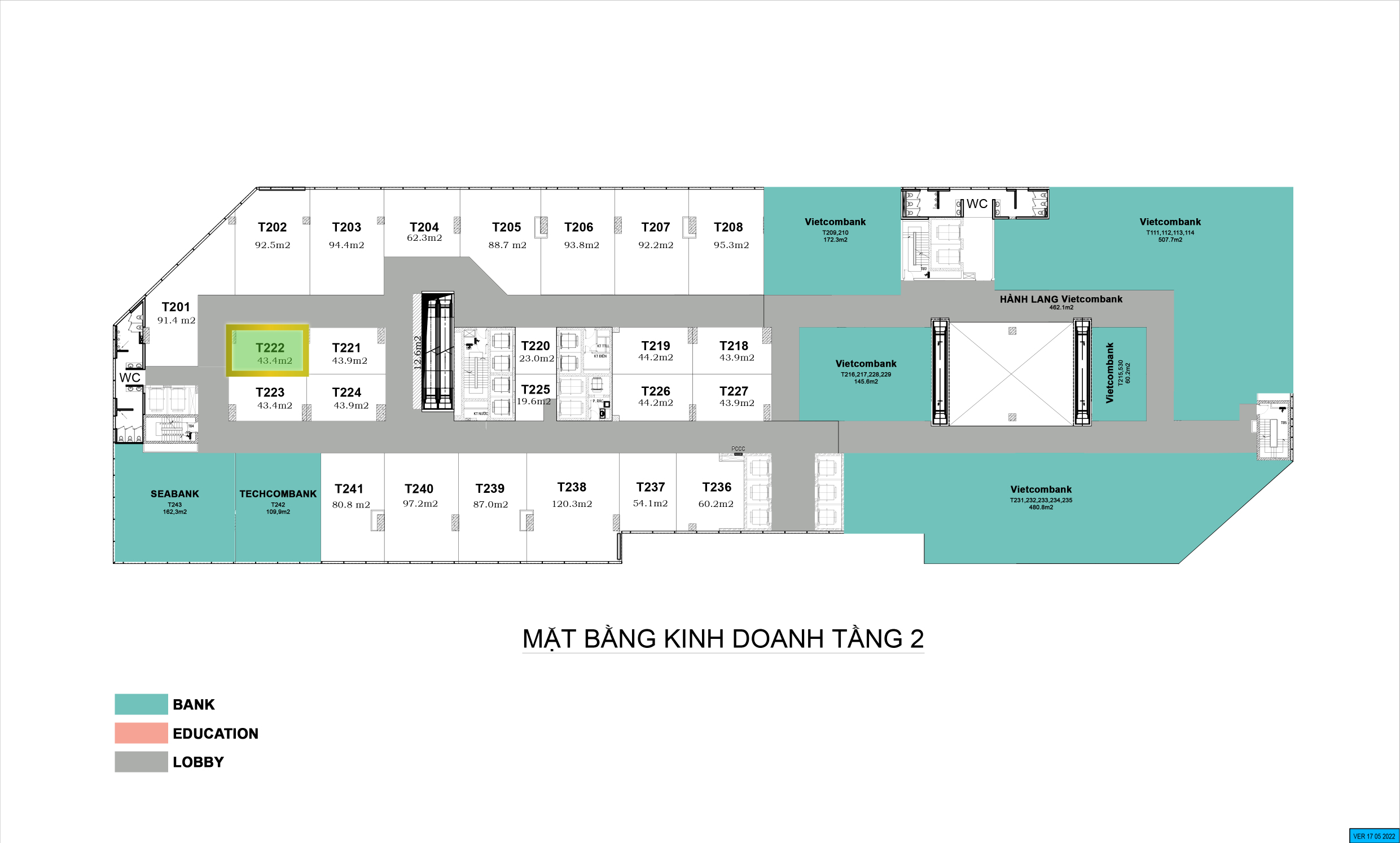 area t222  43 4m2 2nd floor estimate price   16    18  m2